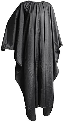 Beautyours [ Hair Cutting Cape &amp; Neck Duster 2PCS Set] Professional Salon Hairdressing Gown Barbers Black