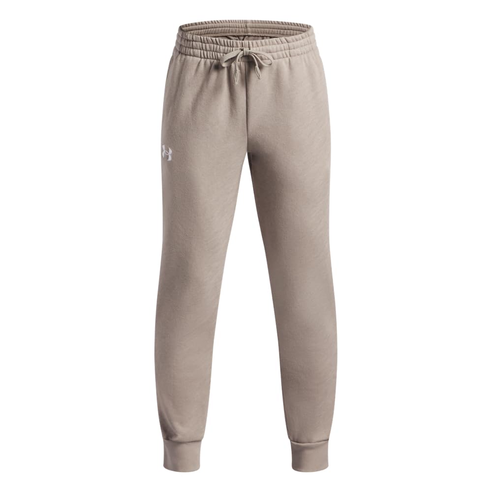 Under Armour Boys' Rival Fleece Joggers, (203) Timberwolf Taupe / / White, Small Image
