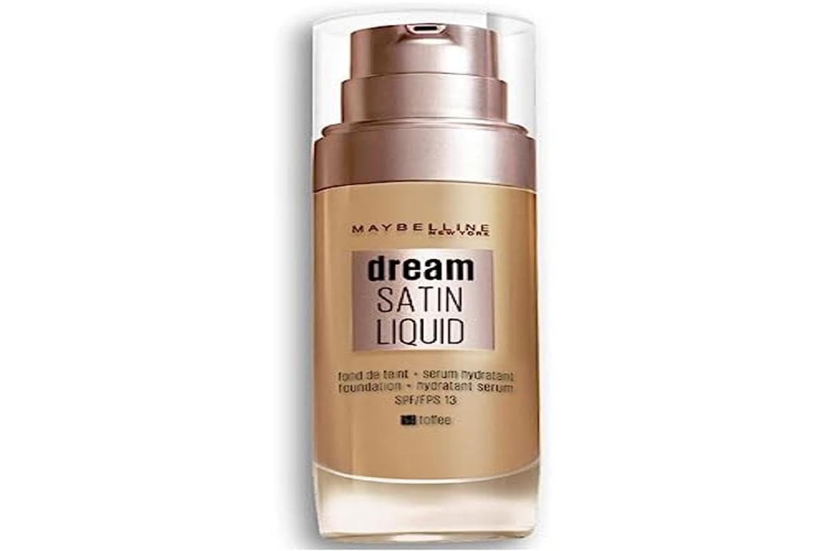 Maybelline Foundation, Dream Radiant Liquid Hydrating Foundation With Hyaluronic Acid And Collagen - Lightweight, Medium Coverage Up To 12 Hour Hydration - 54 Toffee