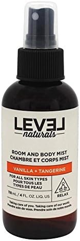 Level Naturals Room & Body Mist, Vanilla & Tangerine Scented | Personal and Home Aromatherapy Spray 4 Oz