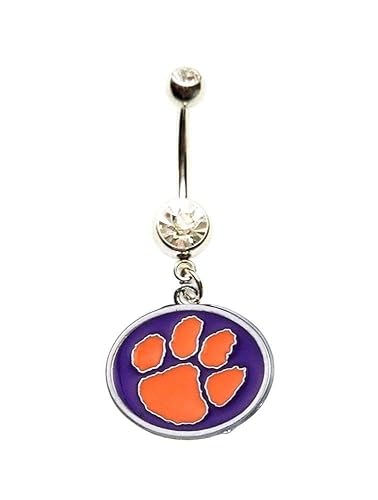 Amazoncom Cu Clemson University Tigers Paw Team Navel