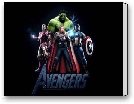 Wall Art - The Avengers Movie Canvas Prints Artwork Wall Art for Home and Office Decorations 14" x 11" Inch