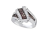 Brandy Diamond Chocolate Brown 10k White Gold