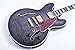 2019 NEW GROTE 335 style Jazz Electric Guitar Flame Maple top Semi-Hollow Body Gold Hardware (black)