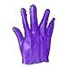 Male Female Massage Tool Soft Flirting Massage Glove Men Ribbed Teasing Gloves (A-Purple)