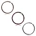 Ruifan 18G Round Ends Stainless Steel Body Jewelry Piercing Nose Hoop Ring 6mm 3PCS (Mix Color 2#)