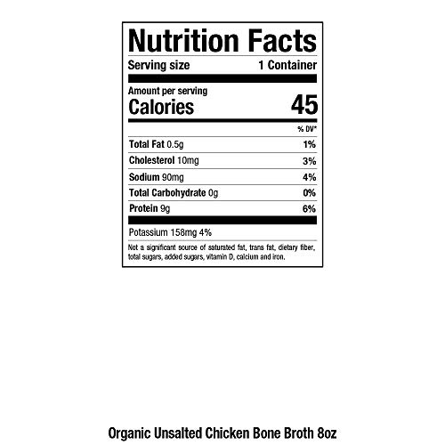 PACIFIC FOODS ORGANIC CHICKEN BONE BROTH, 8OZ, 8 OUNCE