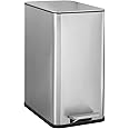 NINESTARS XZD-10-35 Step On Trash Can, Small, Silver