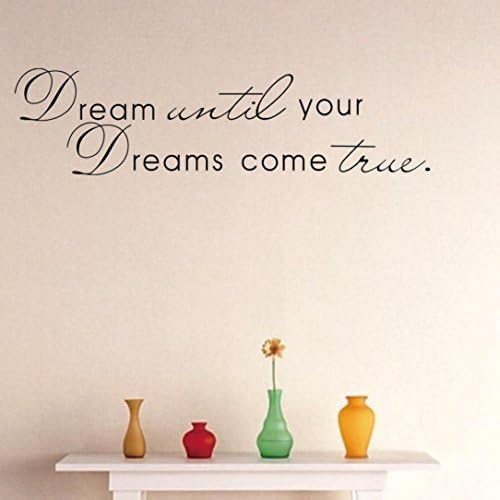 Hatop Dream Until Your Dreams Come True Wall Famous PVC Wall Sticker Decal Quote Art Vinyl