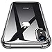 CANSHN Compatible with iPhone XR Case 6.1'', Clear Protective [Military Grade Drop Test] [Slim Thin] Case with 4 Reinforced Soft TPU Bumpers - Black