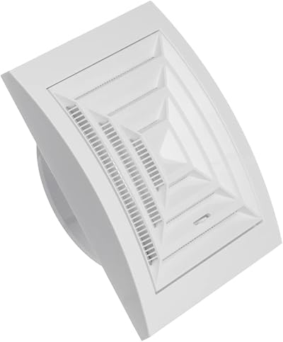EUROPLAST 100mm Air Vent Cover - Adjustable Grille w/ Flyscreen - White ABS