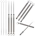 3 Sets Titanium Toothpicks Portable Toothpicks Sets Metal Pocket Toothpick Stainless Steel Toothpick Holder with 3 Cleaning Brushes for Travel Picnic Outdoor Activities