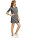 ROMWE Women's Short Sleeve Casual Loose Fit T-Shirt Tunic Dress Swing Dress Grey S