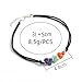 MJartoria Handmade Chakra Lava Rock Stone Beads Black PU Leather Cord Choker Necklace