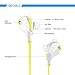 SoundPEATS Bluetooth Earphones Wireless Sport Headphones Sweatproof for Running (Bluetooth 4.1, 6 Hours Play Time, Stereo, Secure Ear Hook with Cable Clips) - White&Yellow