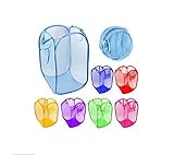 Drhob Foldable pop up net /mesh clothes washing laundry basket bag bin hamper A variety of colors random