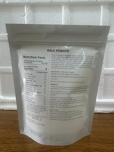 HUDETEX KALE POWDER ORGANIC – GREEN JUICE POWDER FOR KALE DRINK，SUPPORTS IMMUNE SYSTEM & DIGESTIVE FUNCTION,KEEP YOUTH,RICH IN DIETARY FIBER & MINERAL, VEGAN, 10 OZ