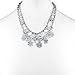 LUX ACCESSORIES Silver Tone Christmas Holiday Winter Snowflake Necklace