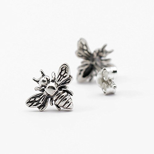 Little Silver Bee Earrings â€¢ Honeybee Studs â€¢ Tiny Bumble Bee Posts â€¢ Nature Lover â€¢ Summer Jewelry â€¢ Garden Themed Wedding â€¢ Bridesmaid Gift
