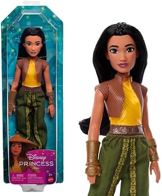 Boneca do filme disney princess raya princess raya e o último dragão, brinquedo +3 anos (mattel hlx22)