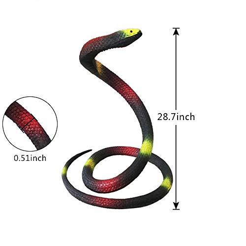 Lechay Rubber Snakes to Keep Birds Away,4 Pieces 29 Inch Realistic
