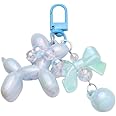 tenghong2021 Cute Jelly Balloon Dog Keychain for Women Key Chain Car Keys Handbag Purse Accessories