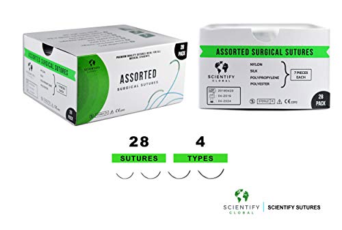 6 Suture+Thread+Needle+Mixed+Pack