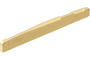 LYWS Guitar Bridge Saddle Slotted Brass for 6 String Acoustic Guitar (76 x 3mm)