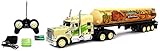Velocity Toys Camel Jungle Express 12 Wheel Semi Trailer Battery Operated Remote Control RC Truck Rechargeable 1:36 Scale Ready To Run RTR (Styles May Vary)