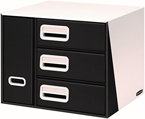 Bankers Box Premier Organizer with 3 Drawers and 1 Bin, Black (7648001)