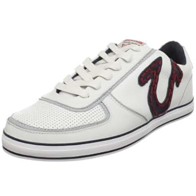 Amazon.com: True Religion Men's Ace Low Leather, White/Navy, 13 M US: Shoes