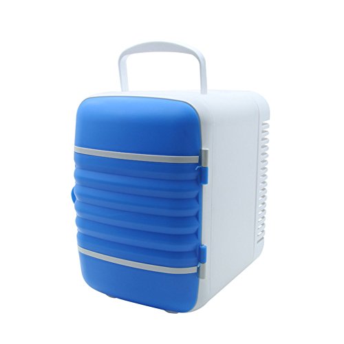 Click Here to See More Images YUNJIE Thermoelectric Mini Fridge Cooler And Warmer,Compact Refrigerator Compact & Portable Coffee Machine Catering Car Office Hotel Or Family-blue 24x17x23.5cm(9x7x9inch)