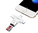 JOHAKU Card Reader, 4 in 1 Micro SD Card Reader with Type C USB Connector OTG HUB Adapter, TF Flash Memory Card Readers For iPhone iOS/Android USB2.0