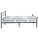 GreenForest Full Size Bed Frame Platform with Headboard and Stable Metal Slats Mattress Base Boxspring Replacement, Black