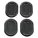 Red Hound Auto 4 Floor Drain Plugs Compatible with Jeep Wrangler TJ 1999-2006 - 2 Inches x1-3/8 Hole - Rubber Cover Oval