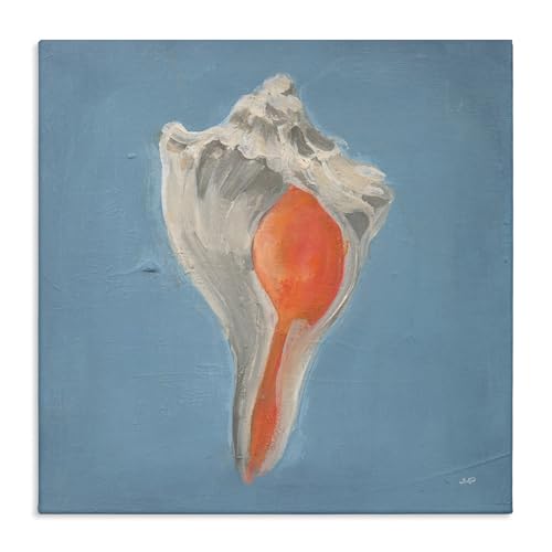 Stupell Industries Soft Sea Conch Shell Canvas Wall Art design by Julia Purinto…
