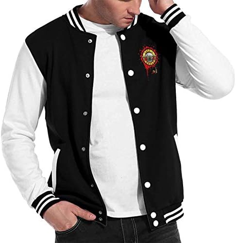 Mens & Womens Classic Guns N'Roses Fashion Slim Fit Baseball Bomber Jacket Hoodie XXL