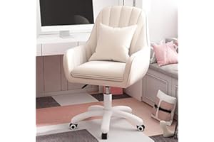 XUEGW Home Office Chair Computer Chair with Mid-Back Upholstered Modern Tufted Computer Task Chair Swivel Height Adjustable Velvet Accent Chair