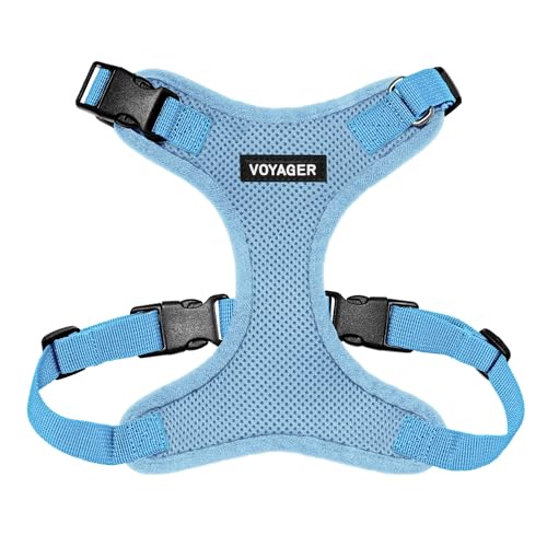 VOYAGER Step-in Lock harnas voor huisdieren, mesh voor alle weersomstandigheden, verstelbaar instapharnas voor katten en honden van Best Pet Supplies, babyblauw, S