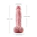 Oopsix Huge Dildo G-Spot Stimulator Realistic Penis, Liquid Silicone Dildo,Adult Things Sex Toys for Couples with Suction Cup Base & Balls 7'' (Flesh Color)