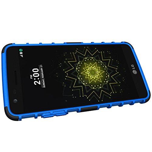 For LG Aristo Case, LG Rebel 3 LTE Case, LG Phoenix 3 Case, LG Fortune Case, LG Risio 2 Case, LG Rebel 2 LTE Case, LG K8 2017 Case, OEAGO Tough Rugged Dual Layer Protective Case with Kickstand (Blue)