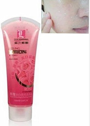 ROLANJONA Rose Face Facial Exfoliating Peeling Scrub Deep Clean Whitening Cream Lotion by Saturday24
