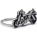 Krator HBK-B Keychain (New 3D Motorcycle Cruiser Bike Key Ring Chain Motor Keyring Gray Metal)