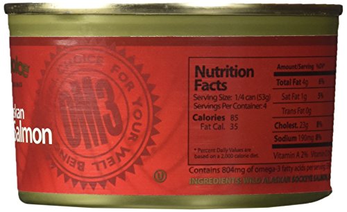 Wild Red Alaskan Sockeye Salmon 7.5 Oz (3 Cans) - Thumbnail 4