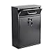Display4top Wall Mounted Locking Drop Box Mailbox-Inter Office Mailbox-Letter Box,Ideal for Residential Deliveries, Schools, Office, Home, Mail Centers and More.(Black) (Large)