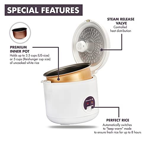 Reishunger Rice Cooker & Steamer With KeepWarm Function 5 Cups