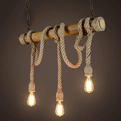Meiren cafe rope pendant novelties rope, chandelier, home fashion pendant, vintage mood, 3 head [Energy Class A+]
