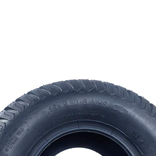 Roadstar 2Pcs 18x9.50x8 Lawn Mower Turf Golf Cart Tires - 18x9.50-8 P332 4PR Tubeless
