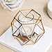FLAMEER 8-Set Geometric Polished Tealight Candle Holder Table Top Centerpiece Weddings Events Parties Decor - Rose Gold