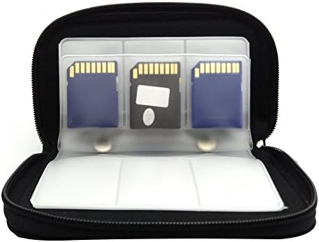 Hengker Memory Card Holder Bag,22 Slots Zippered SD Micro SD Memory cases Pouch - Fit in Compact Flash Cards Carrying Holder Organizer for SD,CF Card